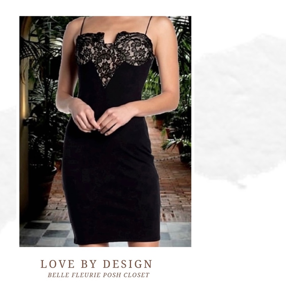 NWT Love By Design Regina Lace Bodycon Spaghetti Strap Lace Dress